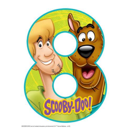 Scooby Doo Number 8 Edible Icing Image - Click Image to Close